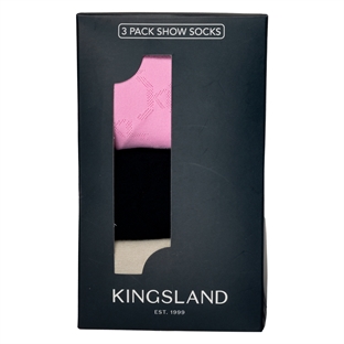 Kingsland "Jilly" showsocks 3-pack - beige/navy/rosa