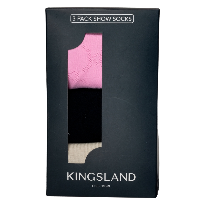 Kingsland "Jilly" showsocks 3-pack - beige/navy/rosa