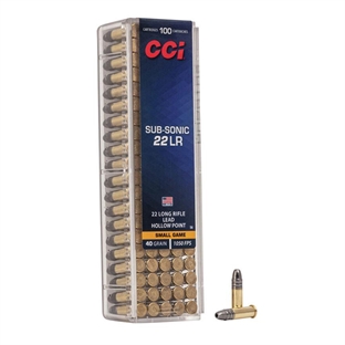 CCI Subsonic .22 LR patron – 40 grains LRHP (100 stk.)
