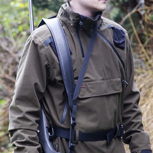 Riffelrem læder sort med ekstra rem