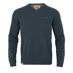 Härkila Vincent Merino V-Neck Pullover Dark Navy front