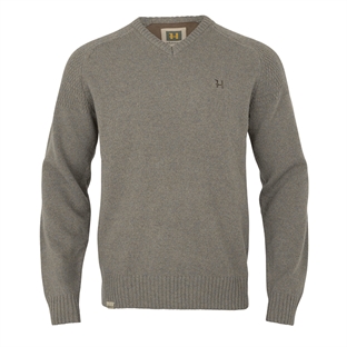 Härkila Vincent Merino V-Neck Pullover Dark Sand front