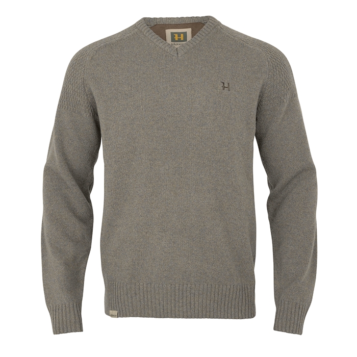 Härkila Vincent Merino V-Neck Pullover Dark Sand front