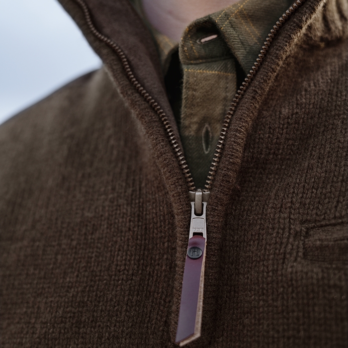 Härkila Annaboda WSP Knit Half Zip, Willow green YKK lynlås