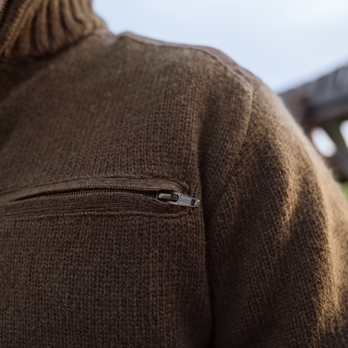 Härkila Annaboda WSP Knit Half Zip, Willow green brystlomme