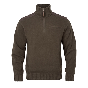 Härkila Annaboda WSP Knit Half Zip, Demitasse brown front