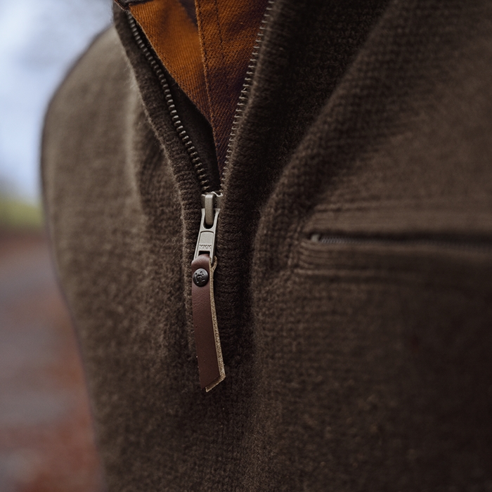 Härkila Annaboda WSP Knit Half Zip, Demitasse brown YKK lynlås