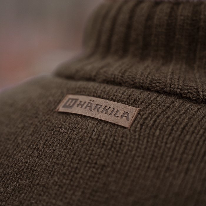 Härkila Annaboda WSP Knit Half Zip, Demitasse brown nakke logo