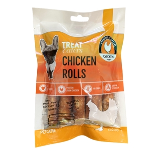 TreatEaters Chicken Rolls i pose 250 gr - Køb hos Lundemøllen