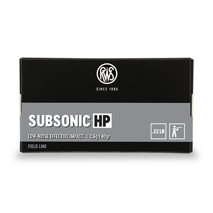 RWS Subsonic Hollow-Point 22 lr, 40 grain - pakke