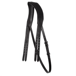 Montar ECO-leather nakkestykke til trense, fladsyet - sort