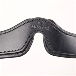Montar ECO-leather nakkestykke til trense, rundsyet - sort