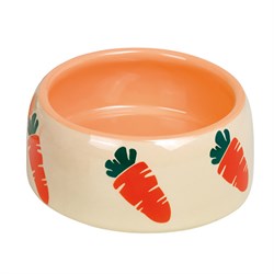 Keramik skål med gulerod, beige 250 