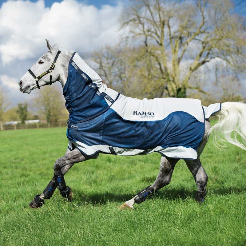 Horseware Rambo Summer Series V-front Turnout dækken 0g. - navy