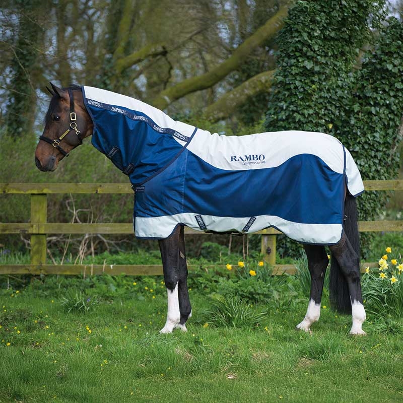 Horseware Rambo Summer Series V-front Turnout dækken 0g. - navy