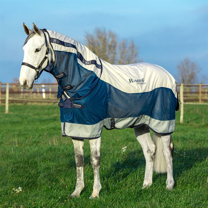 Horseware Rambo Summer Series Disc Turnout dækken 0g. - navy