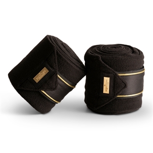 Equestrian Stockholm fleecebandager "Black Edition Gold"