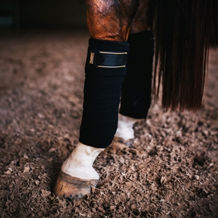 Equestrian Stockholm fleecebandager "Black Edition Gold"