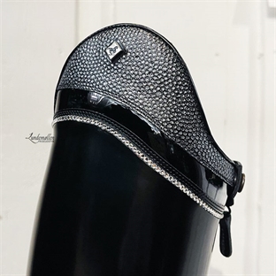 De Niro "Bellini" ridestøvler - sort brushed m. Luna Blanca top + krystaller