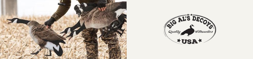 Big Al's Decoys banner - Lokkefugle Silhuet 