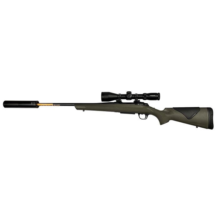 Browning A-Bolt 3+ Combo OD Green Cal. 243 Win, riffelpakke venstre