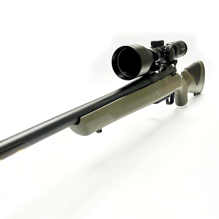 Browning A-Bolt 3+ Combo OD Green Cal. 243 Win, riffelpakke front venstre