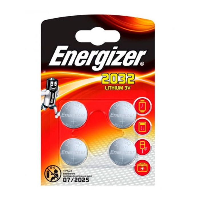 Energizer Lithium CR2032 Batterier 4 Stk - Køb hos Lundemøllen