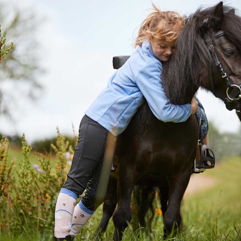 Ridetights til junior i sort