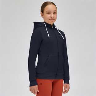 Cavalleria Toscana junior hoodie "CT Girls Cotton Zip Hoodie" - navy
