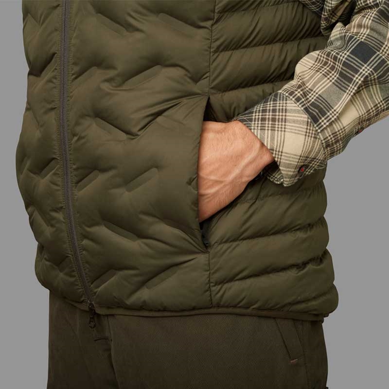 Härkila Driven Hunt Insulated Vest - Willow green lomme