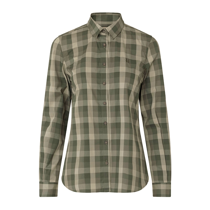 Härkila Akeena L/S Shirt W, Forest Night check