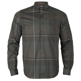 Härkila Akse L/S-skjorte, Shadow brown check front