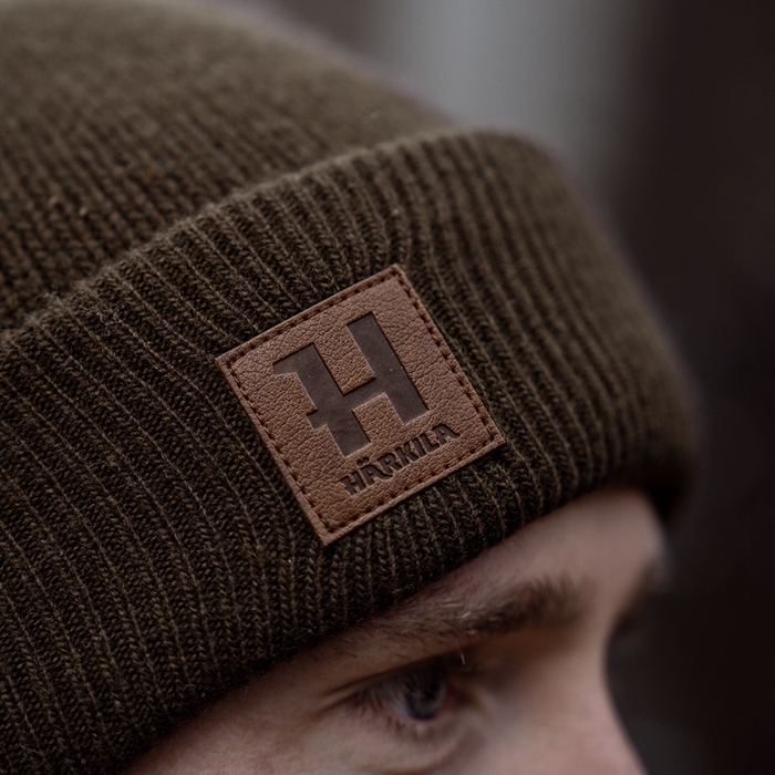 Härkila Annaboda WSP beanie, Demitasse brown logo