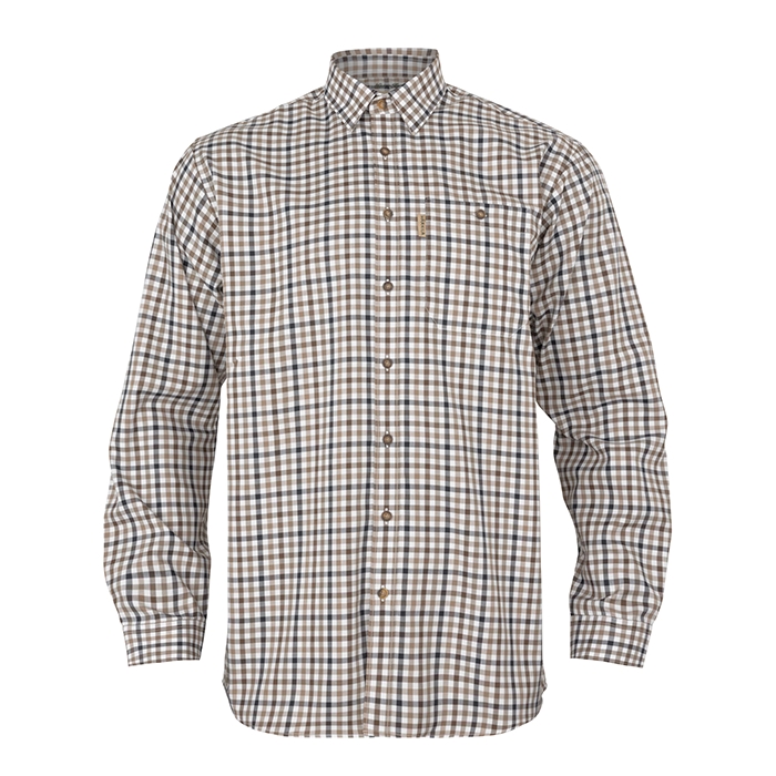 Härkila Milford L/S-skjorte, Blue and beige check
