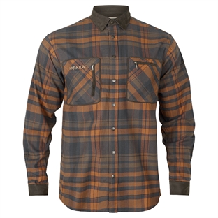 Härkila Pajala L/S-skjorte, Bambay brown front