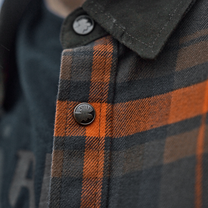 Härkila Pajala L/S-skjorte, Bambay brown closeup