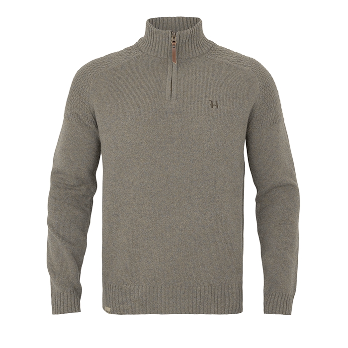Härkila Vincent Merino Half Zip Pullover, Dark Sand front