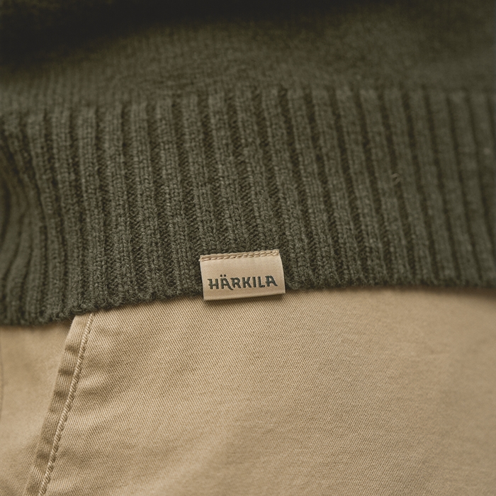 Härkila Vincent Merino Half Zip Pullover, Rosin close up logo