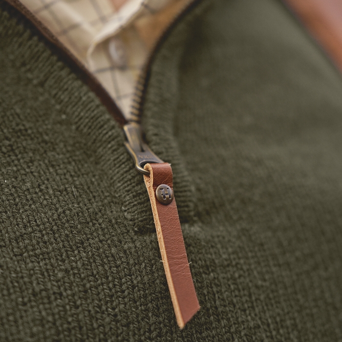Härkila Vincent Merino Half Zip Pullover, Rosin closeup lynlås