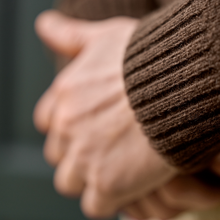 Härkila Vincent Merino V-Neck Pullover, Demitasse brown detail