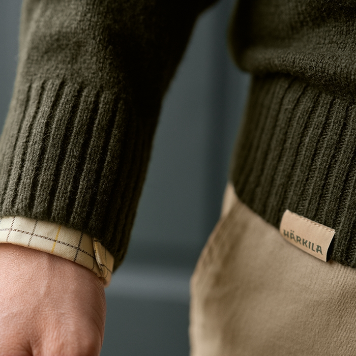 Härkila Vincent Merino V-Neck Pullover, Rosin detail 2