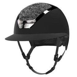 KASK Star Lady Chrome ridehjelm - Black m. Crystals Midnight, Anthracite + Rivets