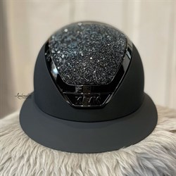 KASK Star Lady Chrome ridehjelm - Black m. Crystals Midnight, Anthracite + Rivets