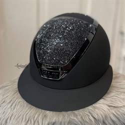 KASK Star Lady Chrome ridehjelm - Black m. Crystals Midnight, Anthracite + Rivets