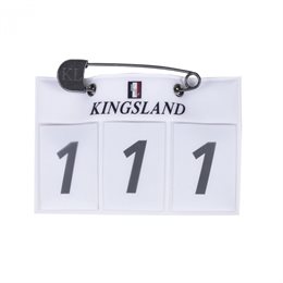 Kingsland Classic stævnenummer, 3-cifret - hvid
