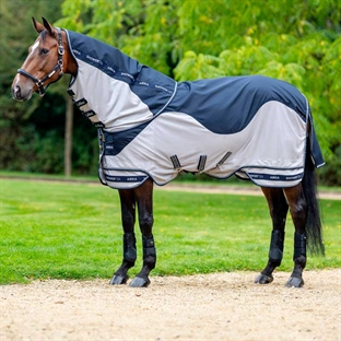 LeMieux ''Arika'' shower tek fly rug - grå/navy