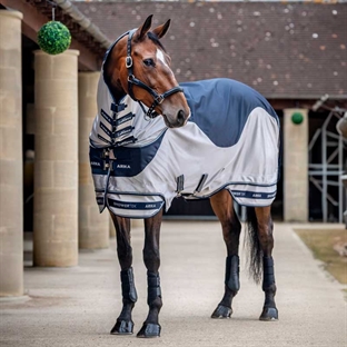 LeMieux ''Arika'' shower tek fly rug - grå/navy
