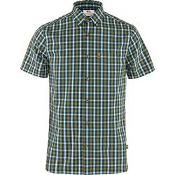 Fjällräven Övik Travel kortærmet skjorte - Green Alpine Blue