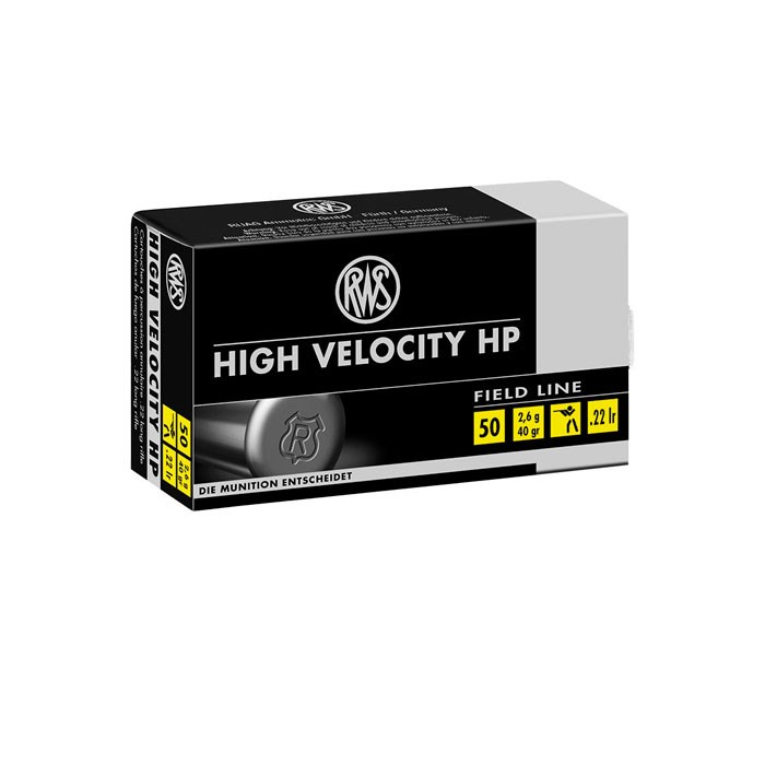 RWS high velocity HP 22 lr, 40 grain 