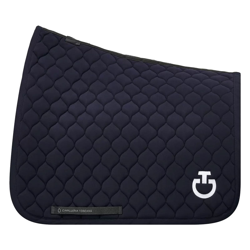 Cavalleria Toscana "Circular Quilted" underlag - navy m. hvidt logo